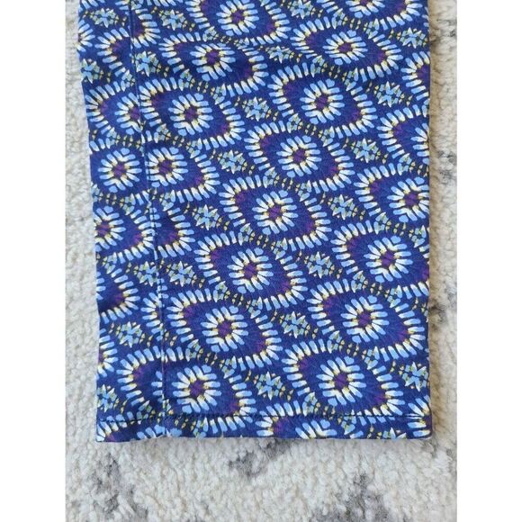 Coldwater Creek Chino Pants Womens 16 Blue Natural Fit Kaleidoscope Print Trendy - Picture 3 of 8